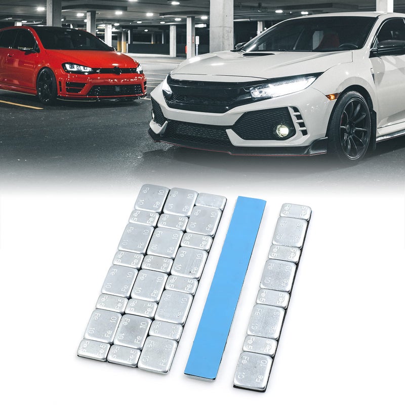 F FIERCE CYCLE 2.1oz Adhesive Back Wheel Balance Weights Strips for Motorcycle 124 x 18mm 5pcs - Image 2